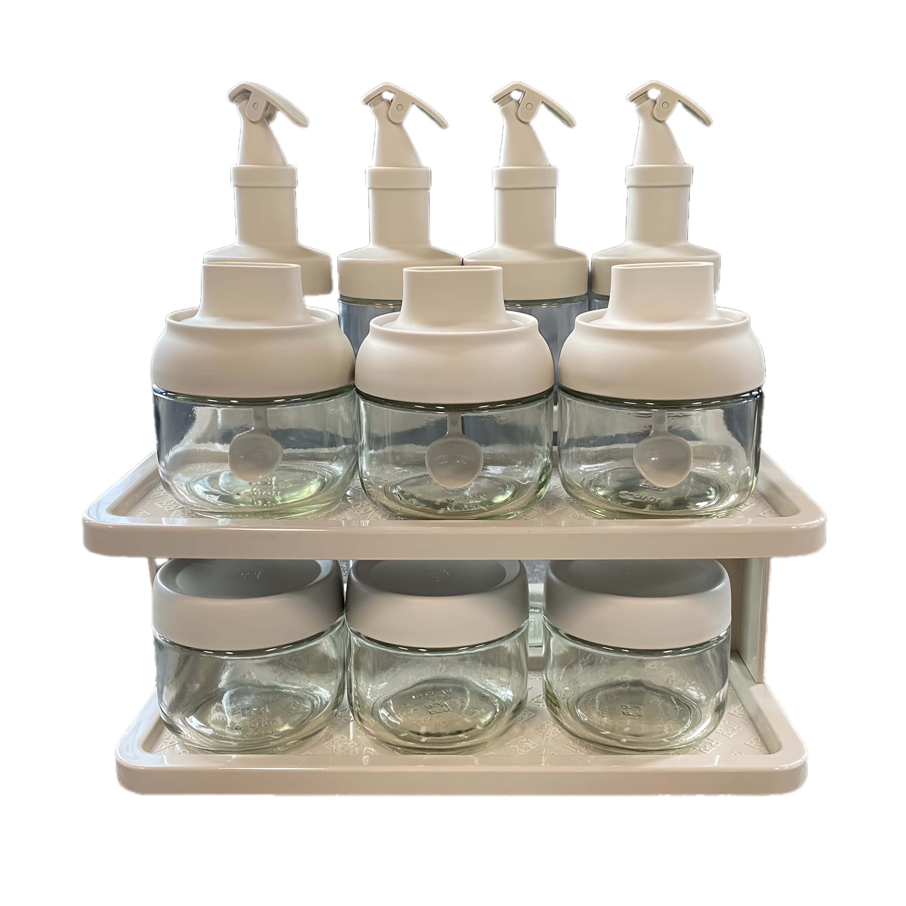TEMU 11pcs Set Seasoning Tank Food Storage Oil Bottle Kitchen Sealed Seasoning Box With Storage Rack