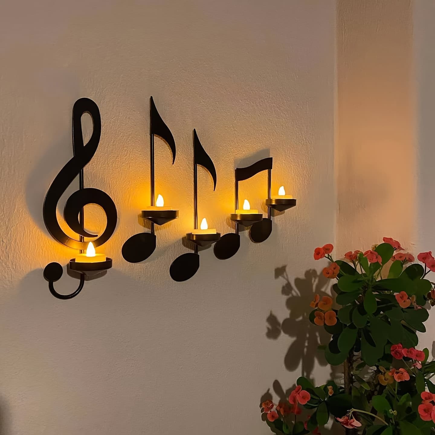 TEMU 4pcs Note Wall Candle Holder Holiday Decorative Candle Holder
