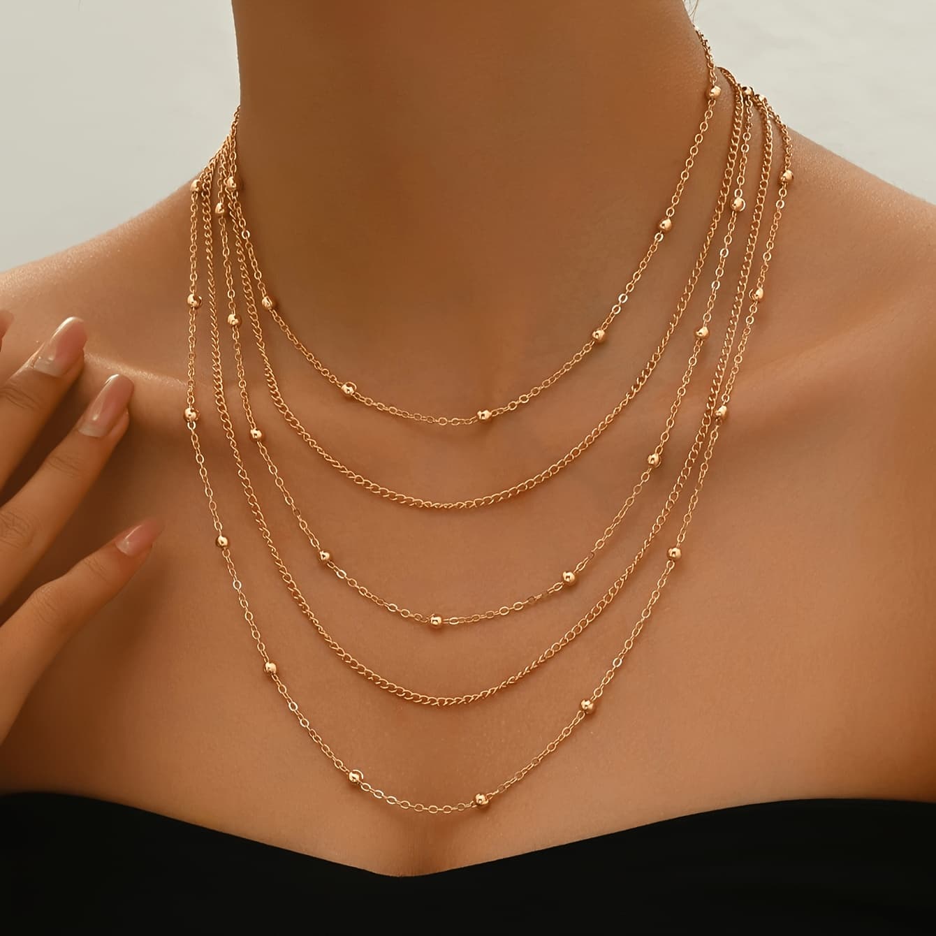 TEMU A Trendy New Chain Necklace, Perfect As A Gift For , Wedding Anniversaries, ' Birthdays, Or Romantic Dates