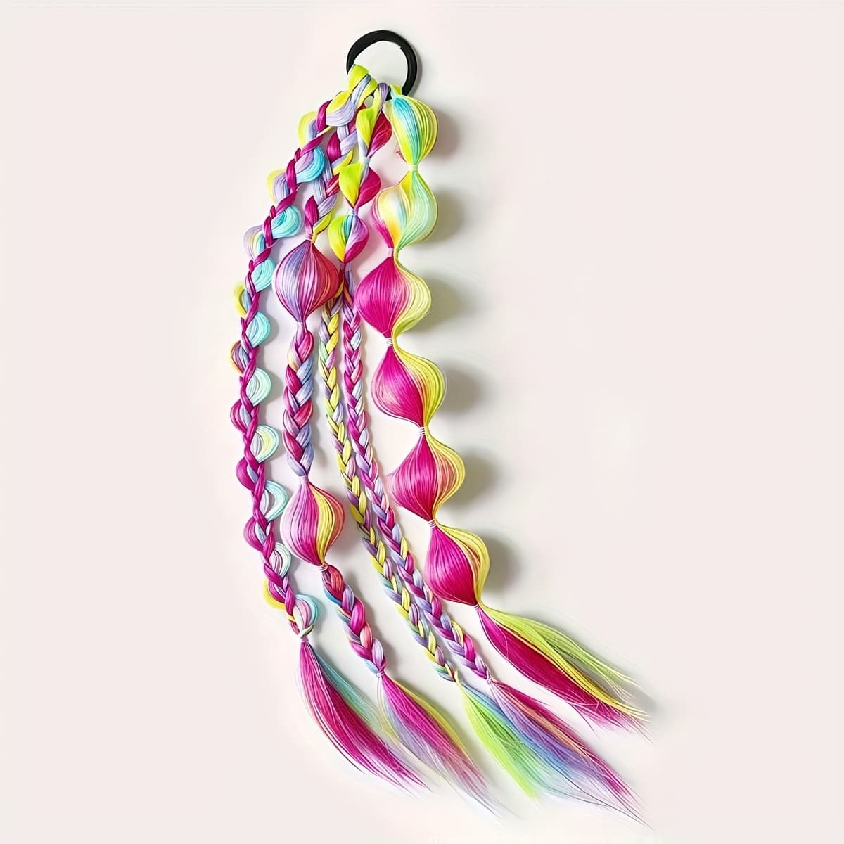 TEMU Lantern Bubble Twist Braid, Colorful Lantern Knot Hair Accessory, Detachable Twist Braid, Gradient Hair Wrap, Music Festival Dreadlock Style, 5-minute Quick Wear Hair Tie For Women