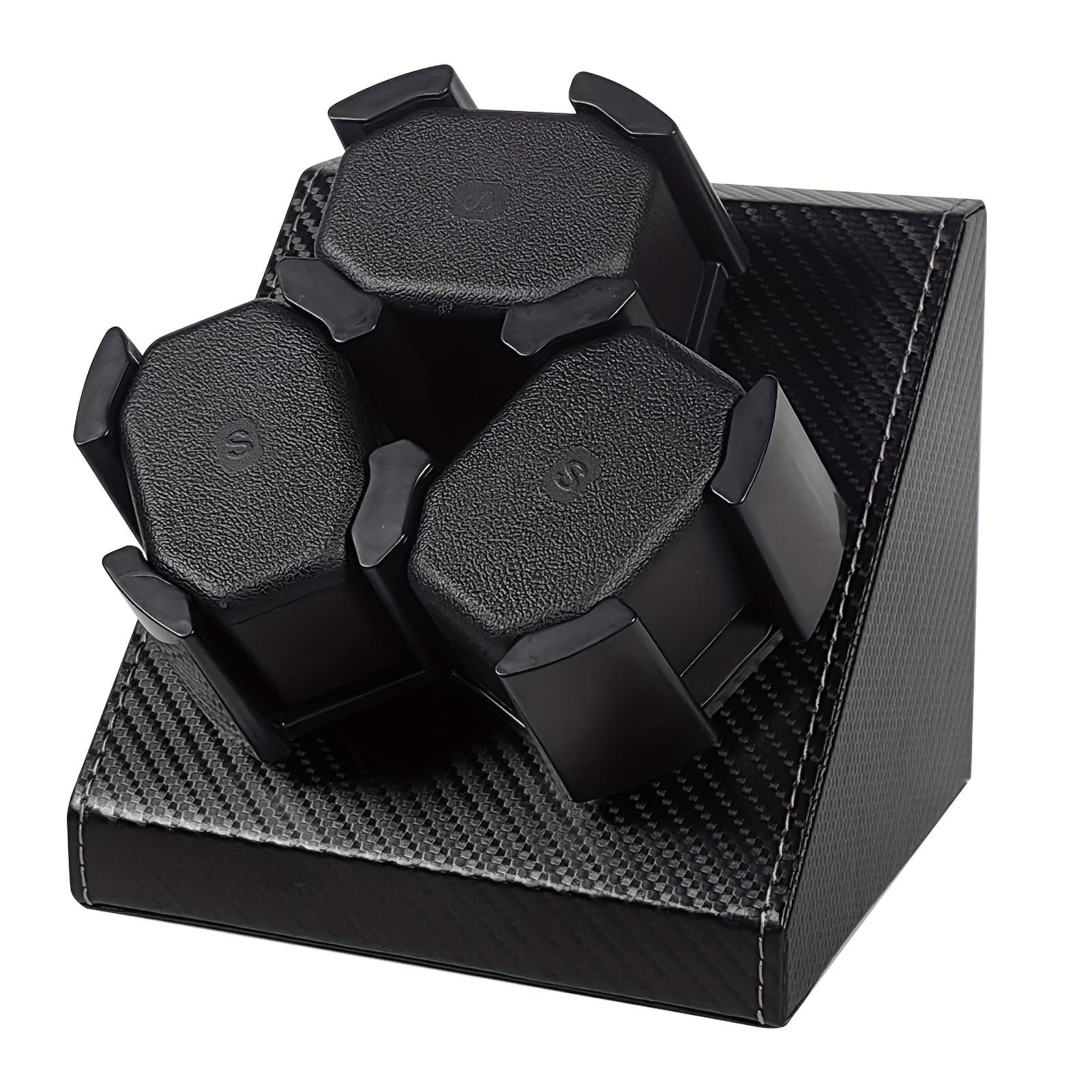 TEMU 1pc 3 Slots Watch Winder, Usb Powered Black 2 Watch Winder Suitable For Men's And Women's Watches