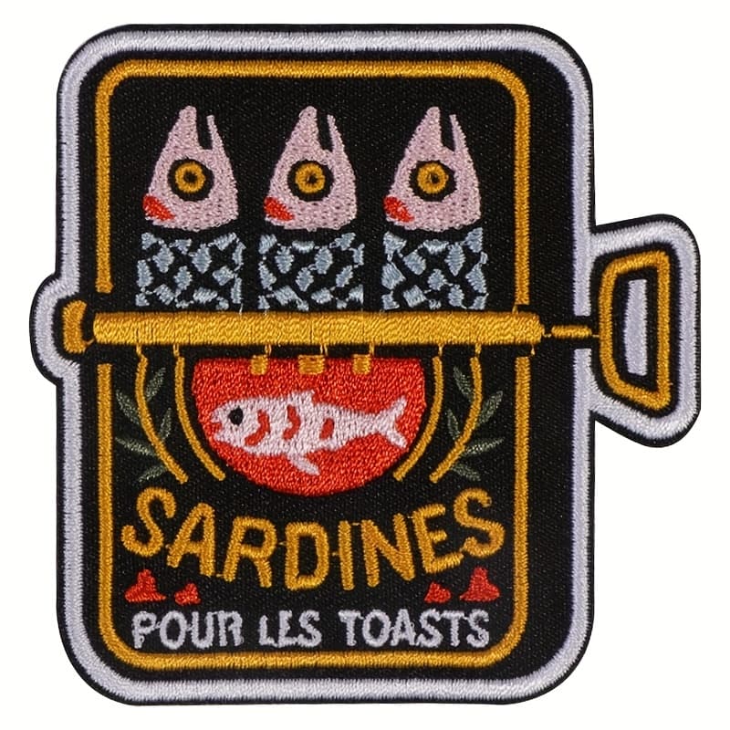 TEMU 1pc Queen Patch, Fish Lover Sardine Fishing Fisherman Dad Patches Applique For Clothes Hats Backpack Clothing