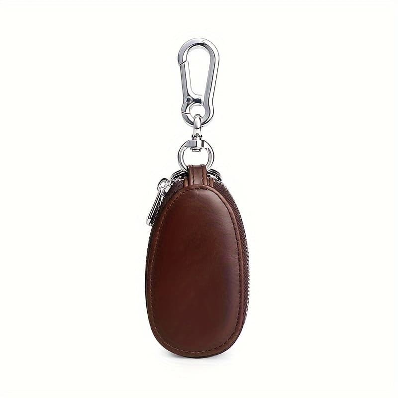 TEMU A Multifunctional Double-layer Car Key Pouch For Men, Featuring A Retro Leather Design, Smart Folding Key Protection, And A Stylish Business Wallet