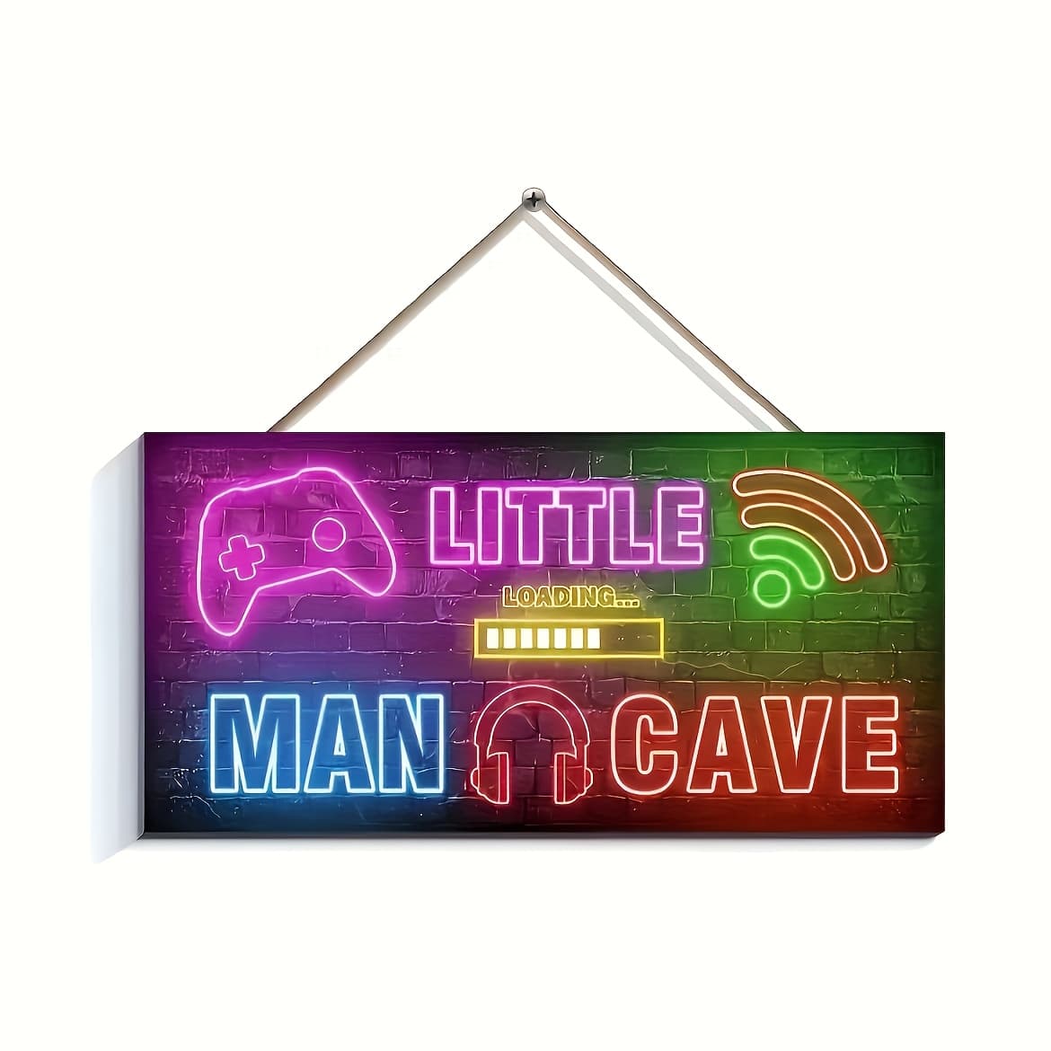 TEMU 1pc Wooden Art Board, For Game Room Decor, Boys' Bedroom Decor, Gaming Or Entertainment Area Decorative Hanging Piece, Wall Art Decoration