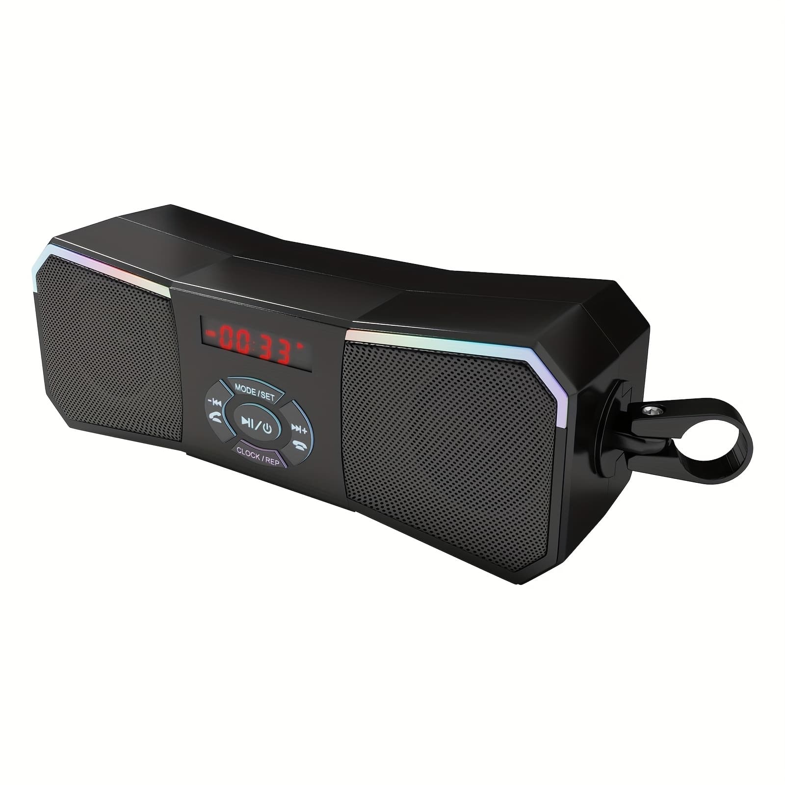 TEMU Motorcycle Stereo Speaker, Handlebar Mount Mp3 Player Audio Amplifier, Built In Installation Tool, Plug And Play, Aux In, Usb, Fm