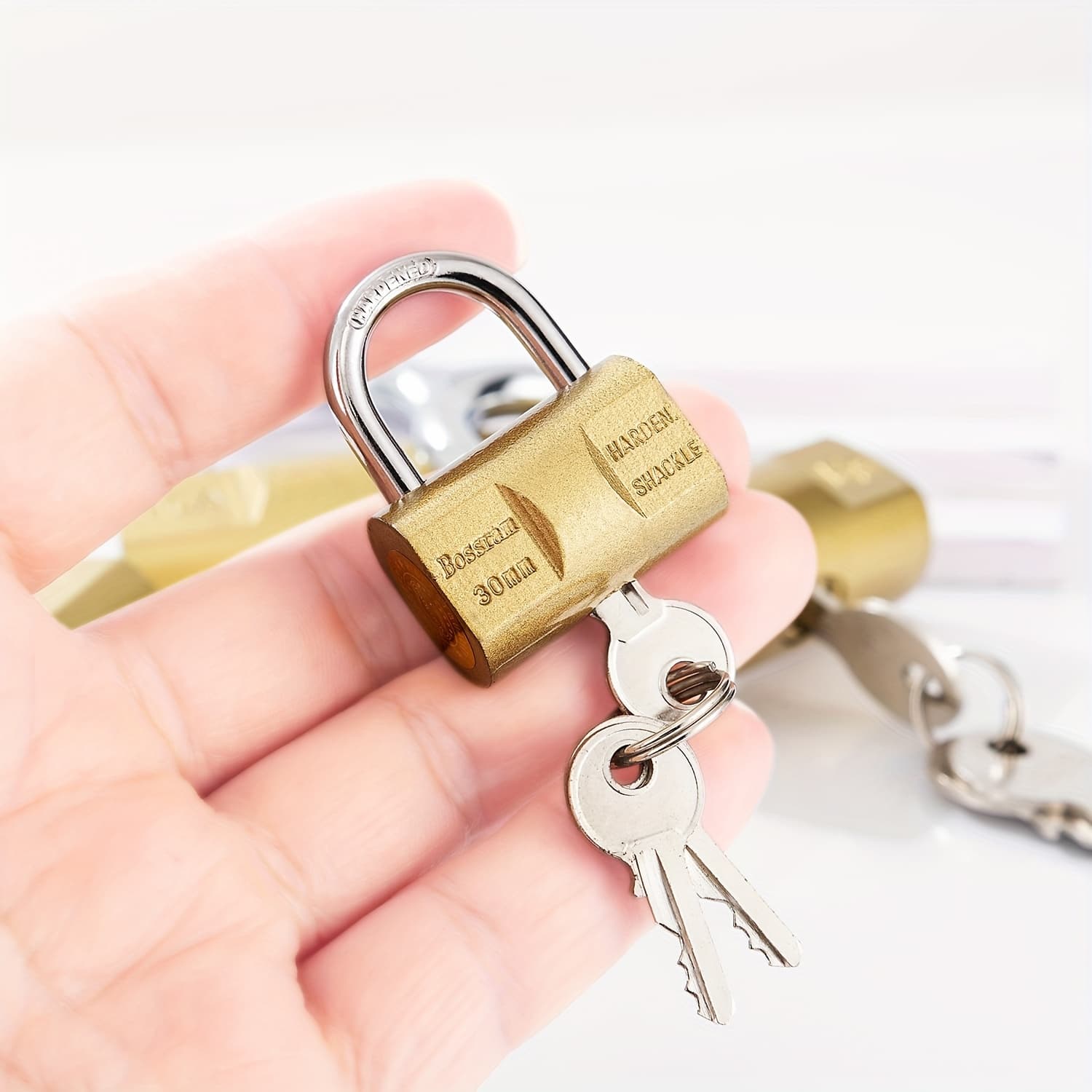 TEMU Heavy , Uncharged Safety Lock, Anti-theft Hammer Impact Resistant Key Lock, Safety Door With Spring Mechanism And Toolbox Lock