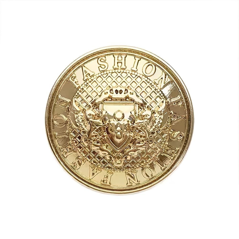 TEMU 10pcs/set 15/20/25mm Retro Double Lion Design Metal Buttons Suit Coat Jacket High-grade Decorative Buttons Sewing Accessories