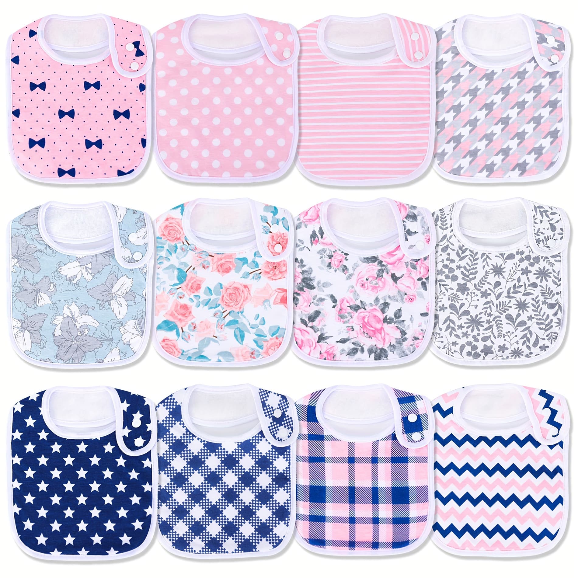 TEMU Baby Bibs Soft And Absorbent Bandana Drool Bibs Set For Boys Girls Newborn 0-36 Months