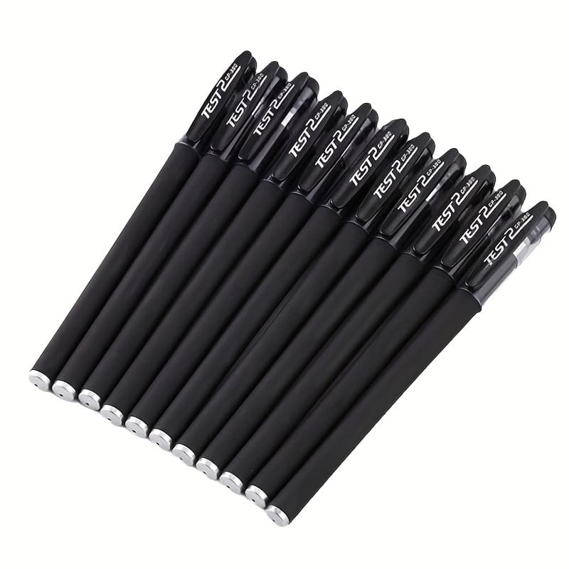 TEMU 25pcs Quick-drying Gel Pens, 0.5mm Fine Tip, Black Ink - Ideal For Office And School Use