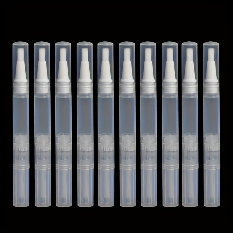 TEMU 10pcs Refillable Rotating Pens For Nail Polish - Multi-functional 0.08oz/0.07oz Empty Bottles For Concealer, Lip Gloss, Essential Oils - Travel Portable Manicure And Beauty Tools