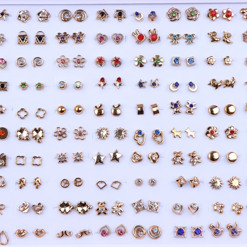 TEMU 36 Pairs Of Fashion Women's Stud Earrings, Trendy Jewelry For Daily Wear