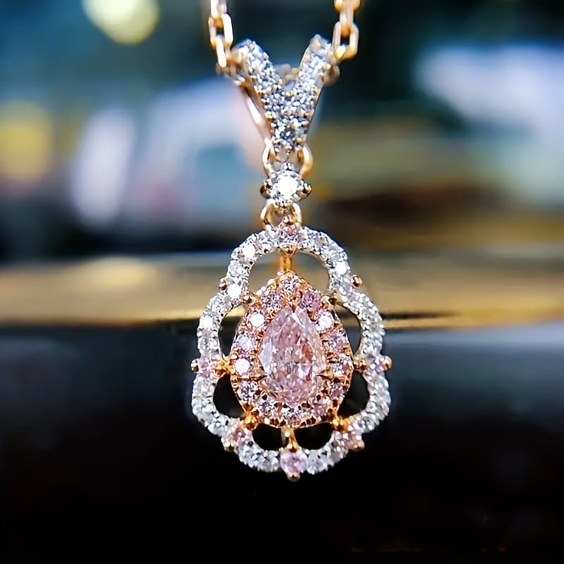 TEMU Elegant Fashion Delicate Ladies Pendant Necklace Womens Jewelry Anniversary Birthday Party & Mother's Day Valentine's Day Gift