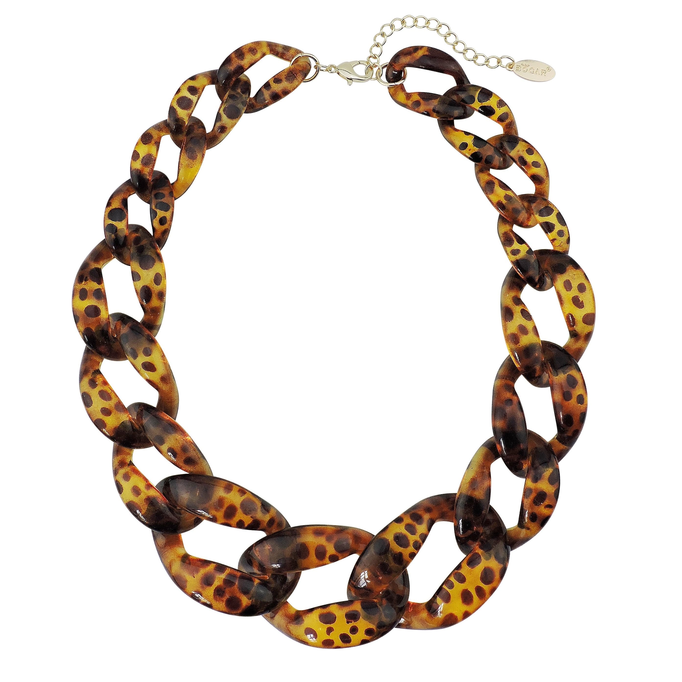 TEMU Coiris Statement Chunky Fashion Acrylic Beads Choker Cube Link Chain Necklace For Women Gifts