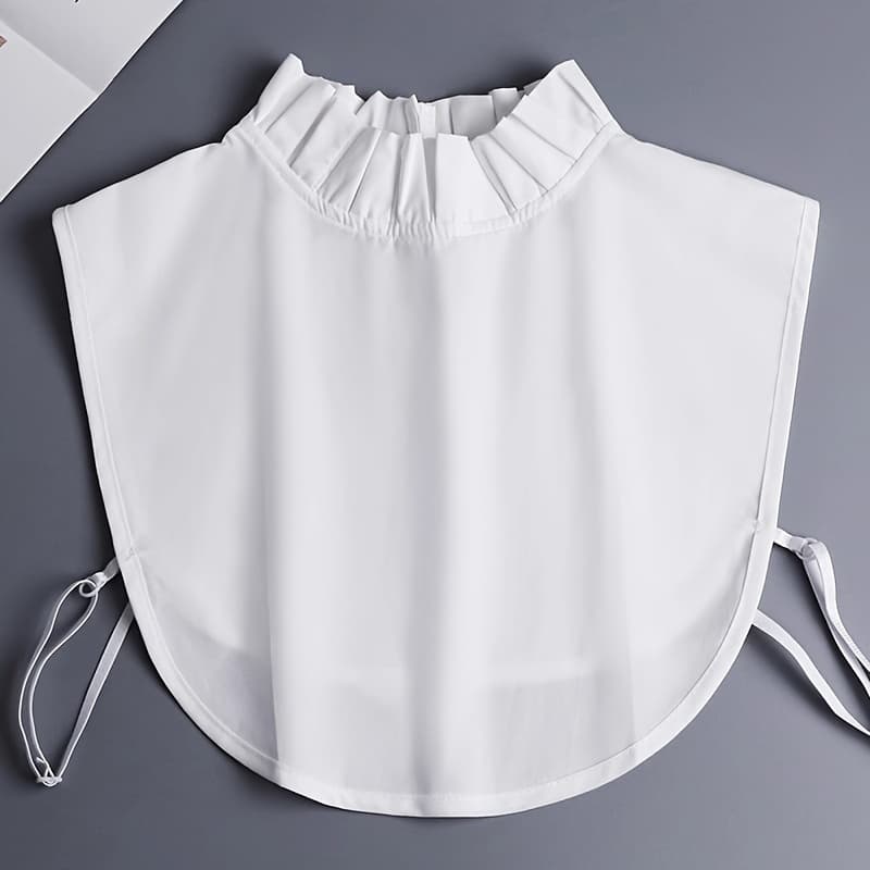 TEMU Stylish And Elegant Pleated Collar For Women's Autumn, Winter And Spring Sweater Decoration With Ruffle Collar And Versatile Doll Collar