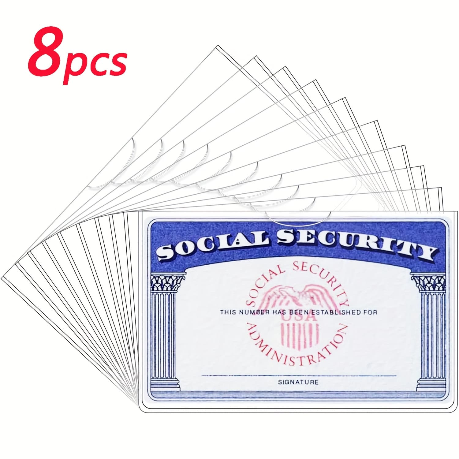 TEMU Bsweit 8pcs Of Social Protective Cover/medical Insurance Card Protective Cover/social Cover/credit Card Cover/ License, Credit Card