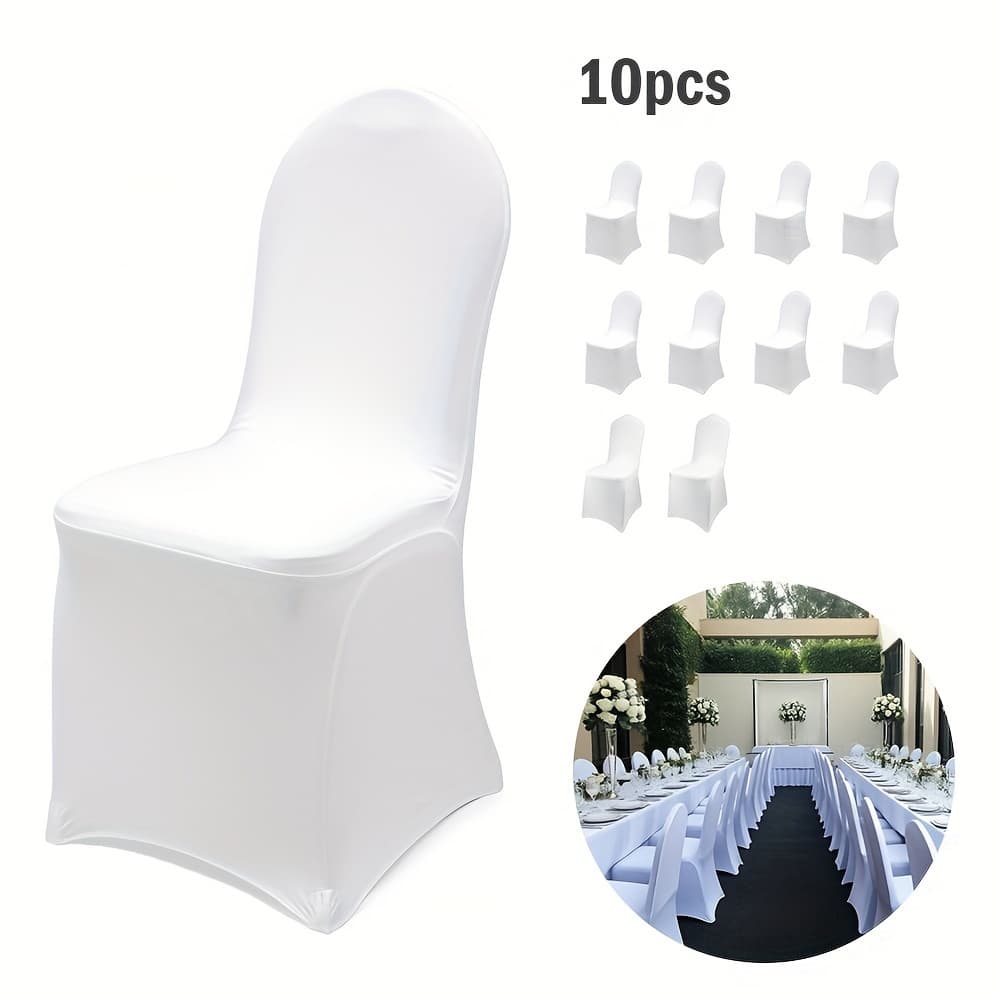 TEMU 10pcs, Spandex Chair Covers, Banquet Stretch Spandex Chair Cover For Party/banquet