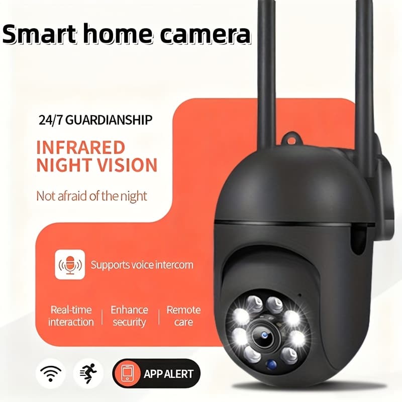 TEMU 1pc 360° Ptz Wireless Camera, 2.5k Full Hd, Usb Powered Design, |, 24-hour Night Vision, Human Detection, Audio, 2.4g Wifi Home Surveillance, Mobile Alerts.