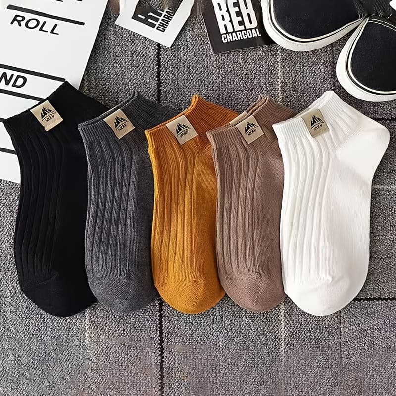 TEMU 5 Pairs/20 Pairs/30 Pairs/40 Pairs Of Men's Sports Socks, Odor-resistant, Thin Summer Style For Teenagers, Breathable, Invisible, Sweat-absorbing, Casual Socks, Sweat-resistant