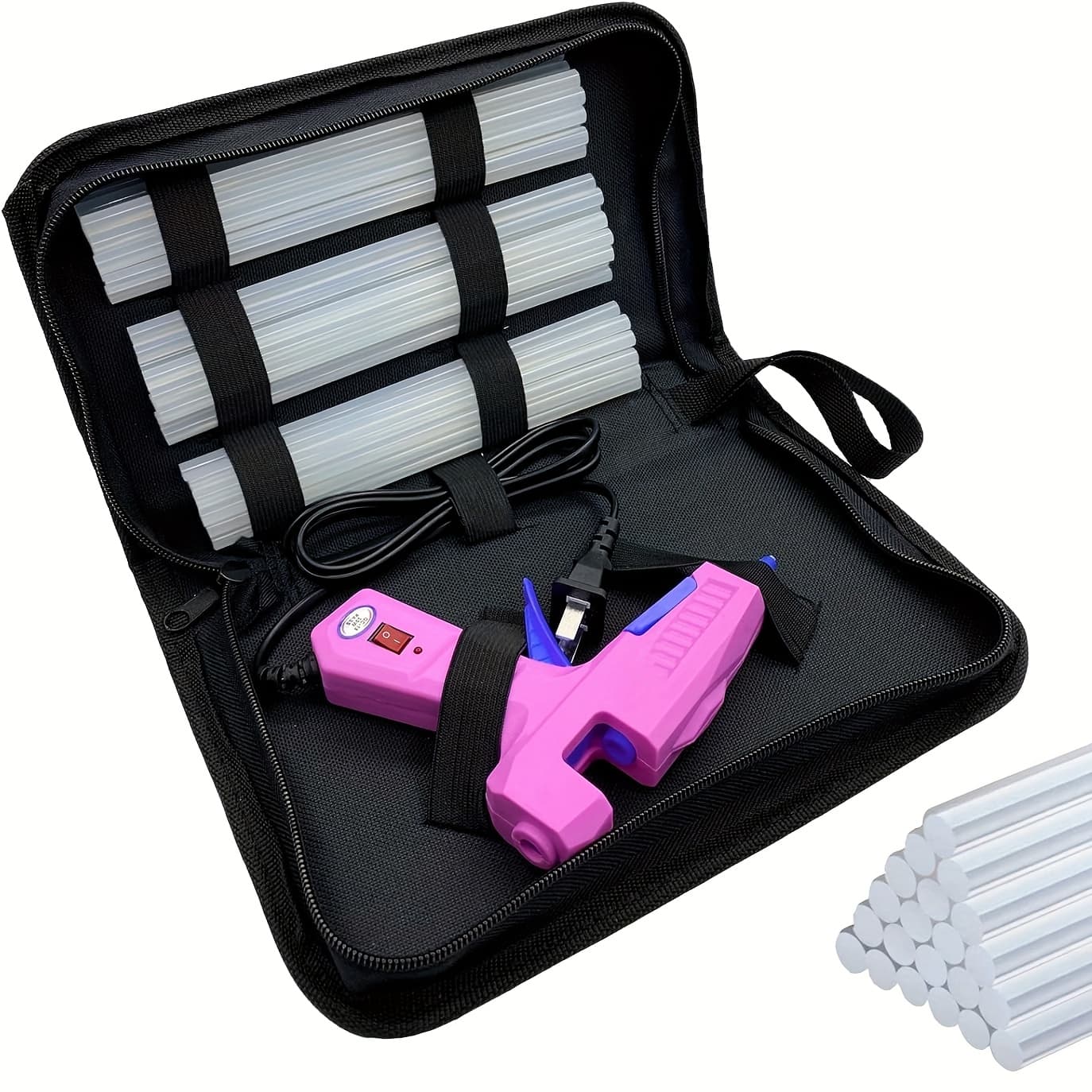 TEMU 30w Hot Melt Glue Gun Kit With 30pcs 0.27x5.9 Inches (7x150mm) Glue Gun Stick For School Crafts Arts And Repairs