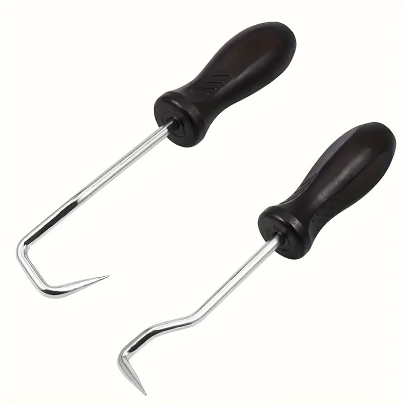 TEMU 2pcs Automotive Hose Removal Hook Set, Non-electric Radiator Coolant Hose Puller Tools, O-ring Removal Picks, 8 Inch, For Models, Without Battery
