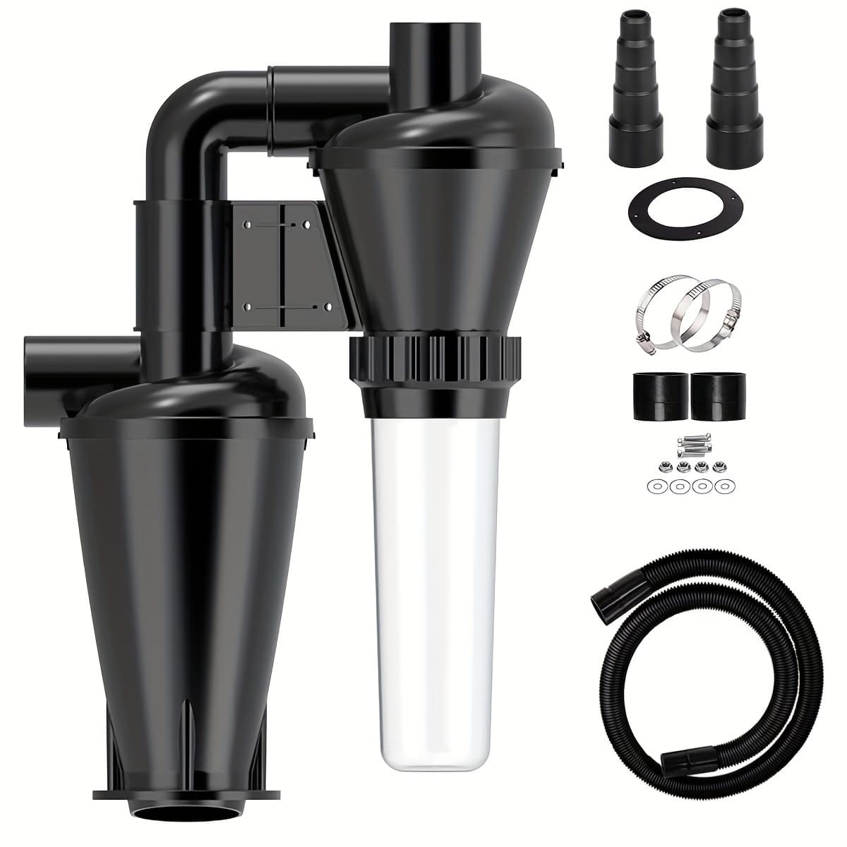 TEMU Double Filtration - Cyclone Dust Collector, 50mm/2'' Diy Woodworking Filter Industrial Separator Collector Canister
