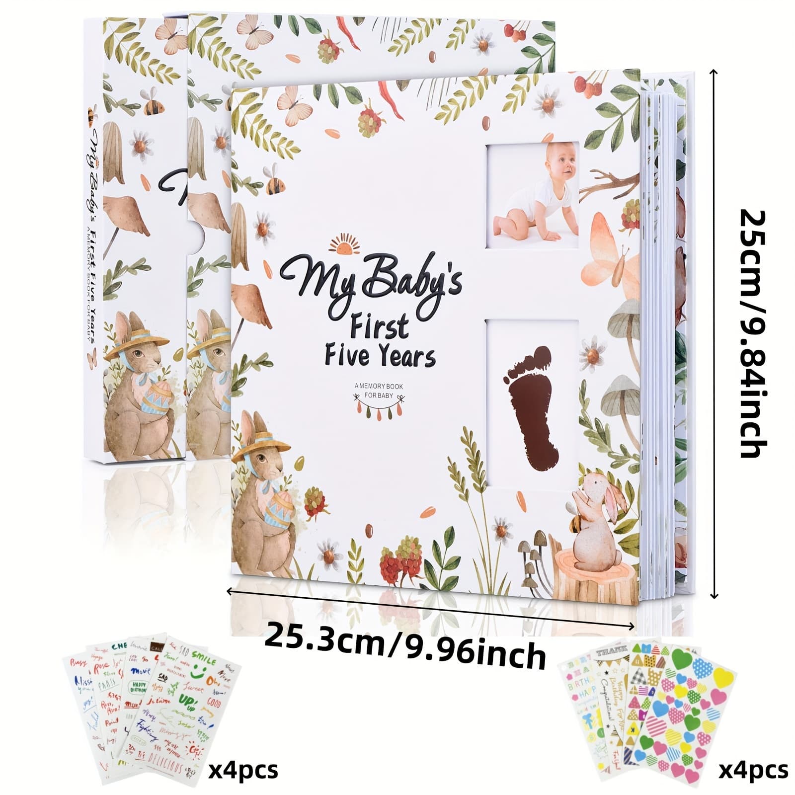 TEMU Modern : A Memory Book For Male Or Female, 124 Pages, 9.96x9.84 Inches. Eternal 5-year-old Book, A Milestone Book That Records Event From Birth To 5 Years Old, Gender Neutral Journal, , Album