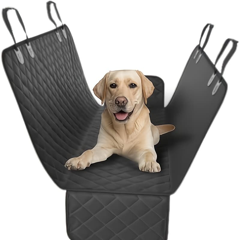TEMU Active Pet Dog Car Seat Cover, Durable Dog Seat Cover For Rear Seats,, , Scratch Resistant, Foldable For Cars, Pet Seat Cover For Sedans, Suvs, Trucks - Border