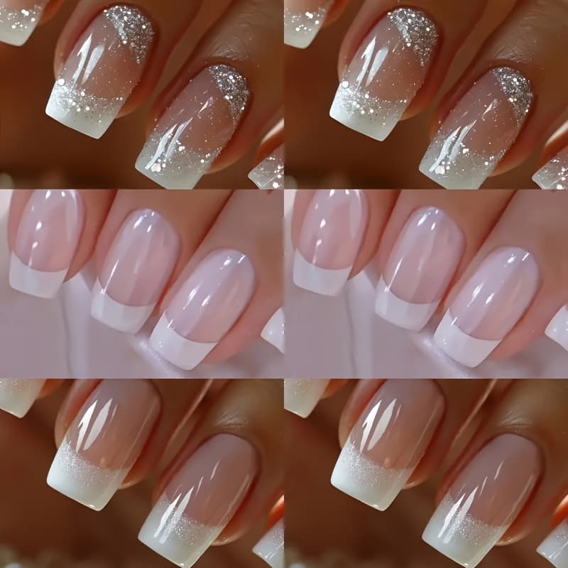 TEMU Look. 72pcs (3 Boxes) Women's Nail Accessory Set. Classic And Easy Elegant Design. Glossy Fake Nails. Extendable And Detachable Nails