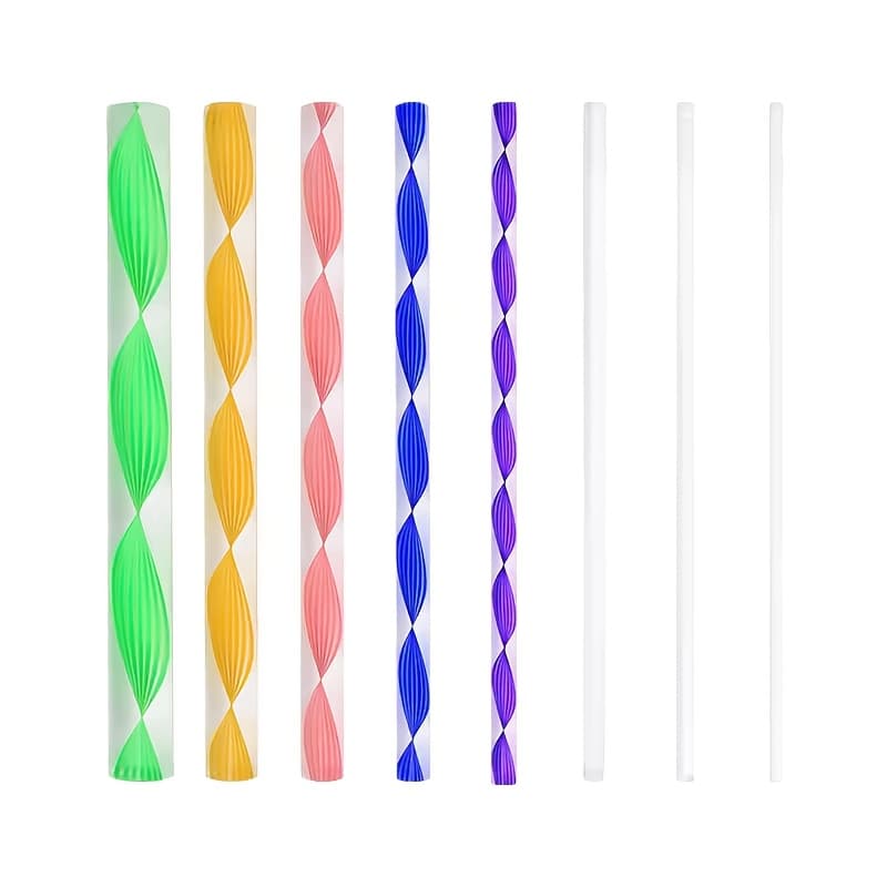 TEMU 8pcs/lot Acrylic Stick Rod Mandala Dotting Tools Rocks Painting Dotting Tool Carving Pottery Clay Nail Stamp Nail Art Crafts