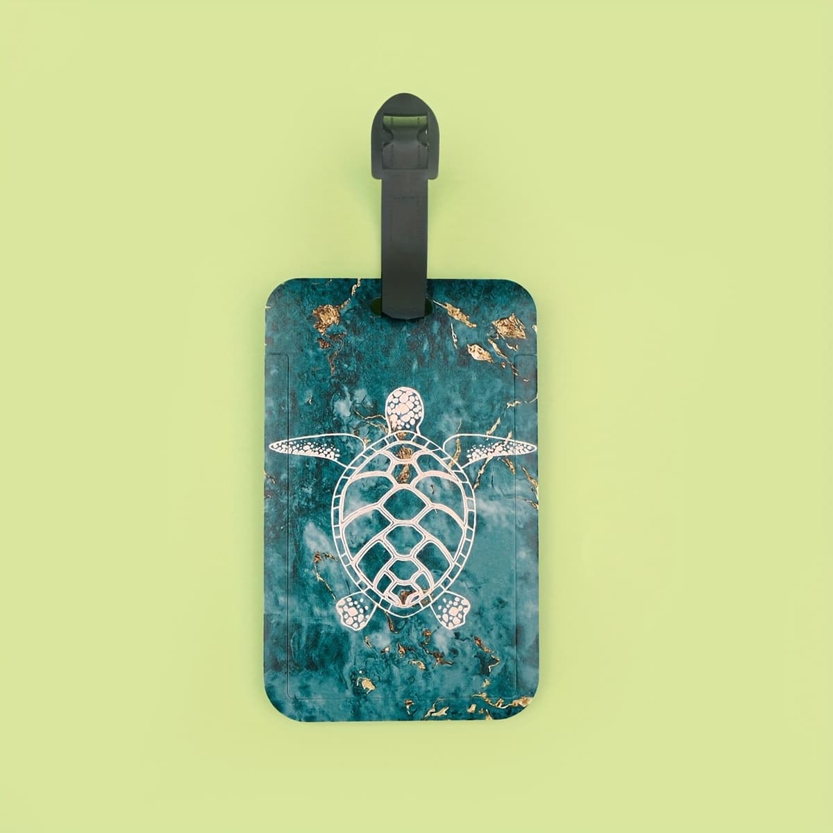 TEMU 1pc Of Adorable Sea Turtle Travel Accessory Luggage Tag, Creative And Stylish Design, Portable Plastic Travel Label For Id And Address Cards