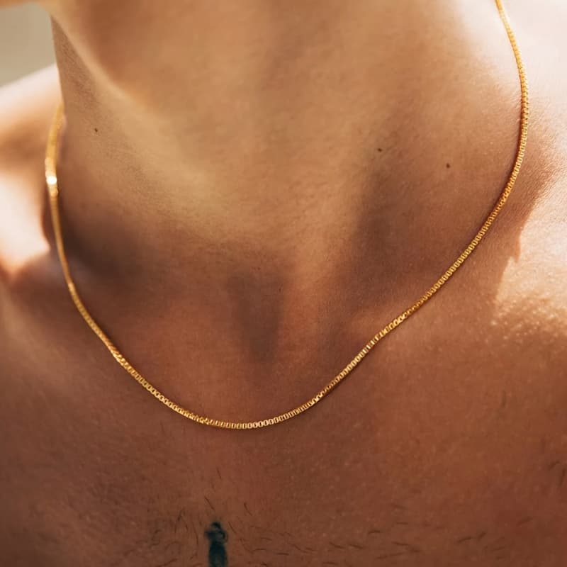 TEMU Men's 304 Stainless Steel Necklace - Elegant Durable Chain Suitable For Daily Wear & Special Occasions, Gift For Dad, Husband, Boyfriend (, Christmas, Mardi Gras)