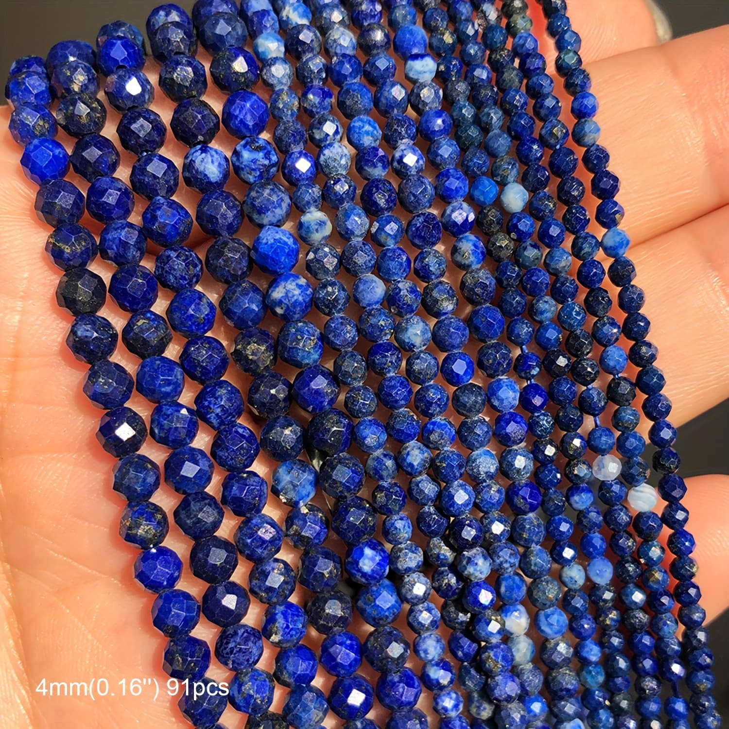 TEMU 2/3/4mm Natural Stone Lapis Small Round Spacer Loose Beads For Jewelry Making Unique Cool Necklace Bracelet Earring Additions