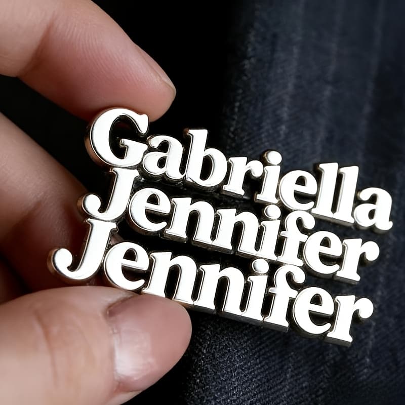 TEMU [customized] Personalized Custom Name Brooch, 304 Stainless Steel Name Brooch, Name Brooch, Bohemian Style Jewelry; Banquet Suit Cufflinks Additions