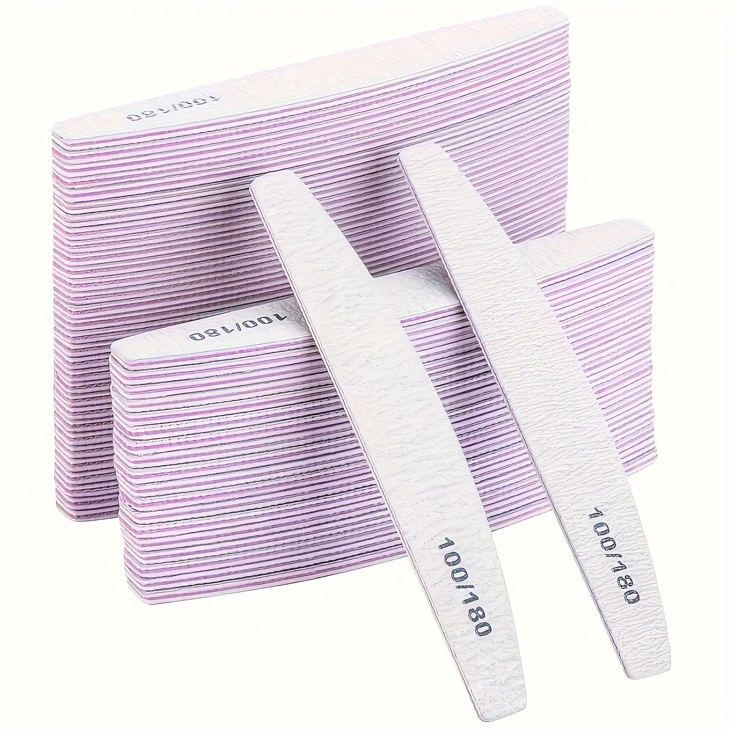 TEMU 50pcs, 100/ 180 Nail File Buffers Resuable Manicure Tool, Double Sided Files For Acrylic Nails