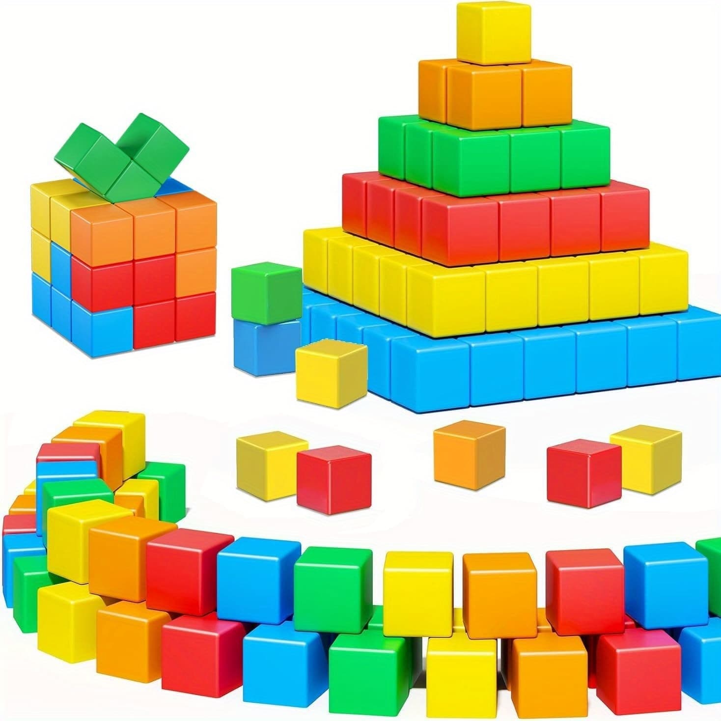 TEMU Magnetic Building Blocks, Suitable For 3+ Magnetic Building Block Toys, Magnetic Cubes, Educational Sensory Magnet Toys For Boys And Girls Ages 3-5 35pcs