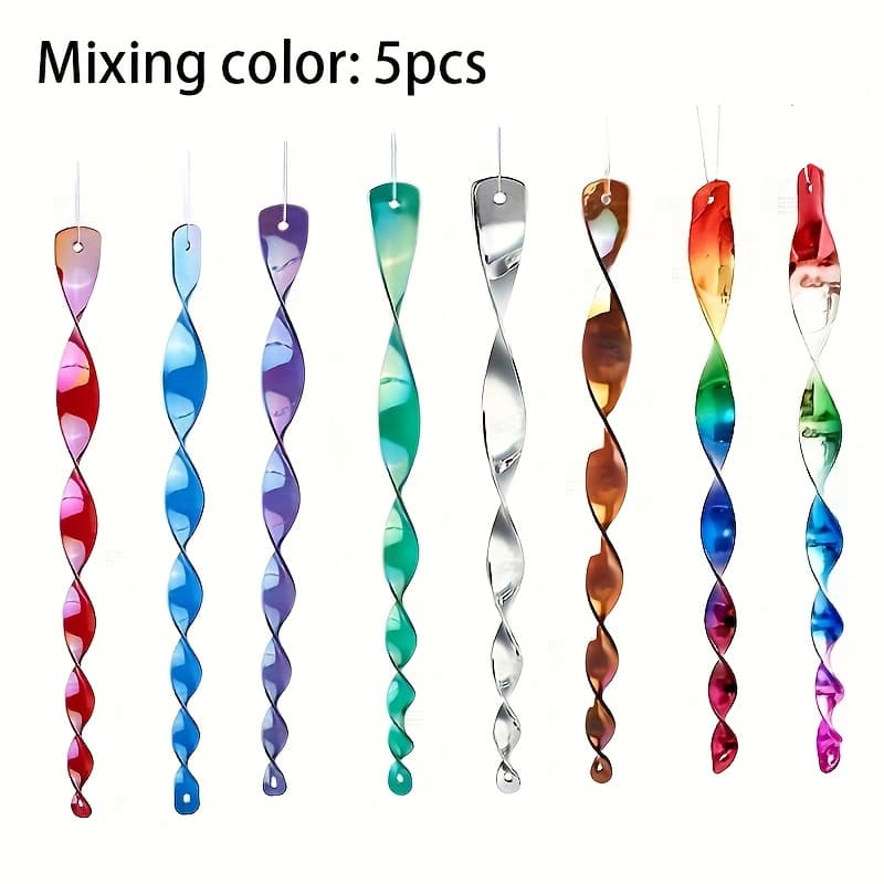 TEMU 5-pack Colorful Wind Spinner, Garden And Balcony Decorative Bird Deterrent For