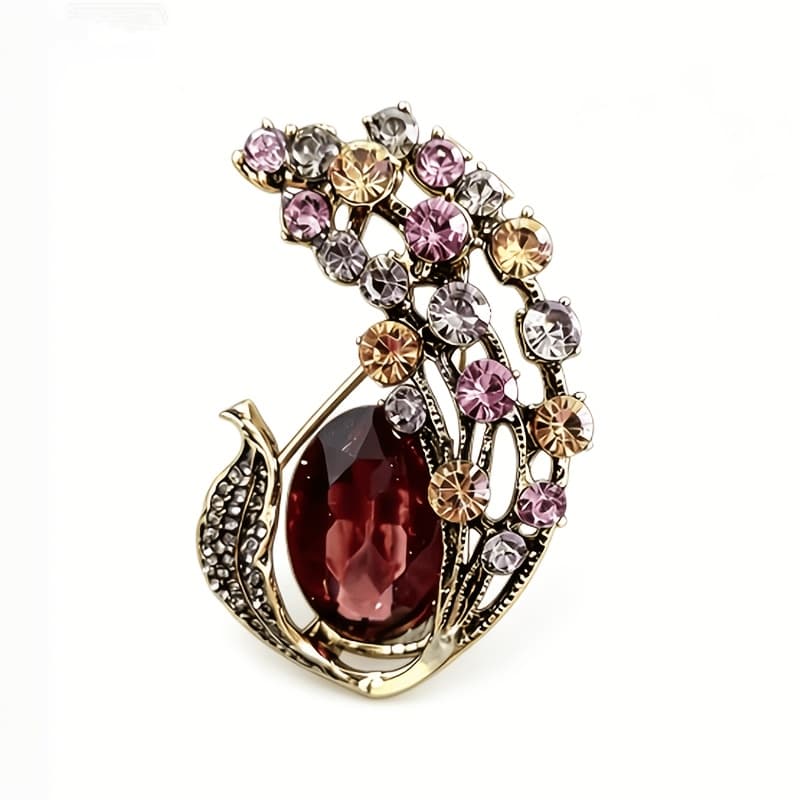 TEMU Luxurious Shiny Brooch European And Alloy Brooch, Elegant And Luxurious, Shiny Brooch, Fashionable Female Coat Brooch, Pin