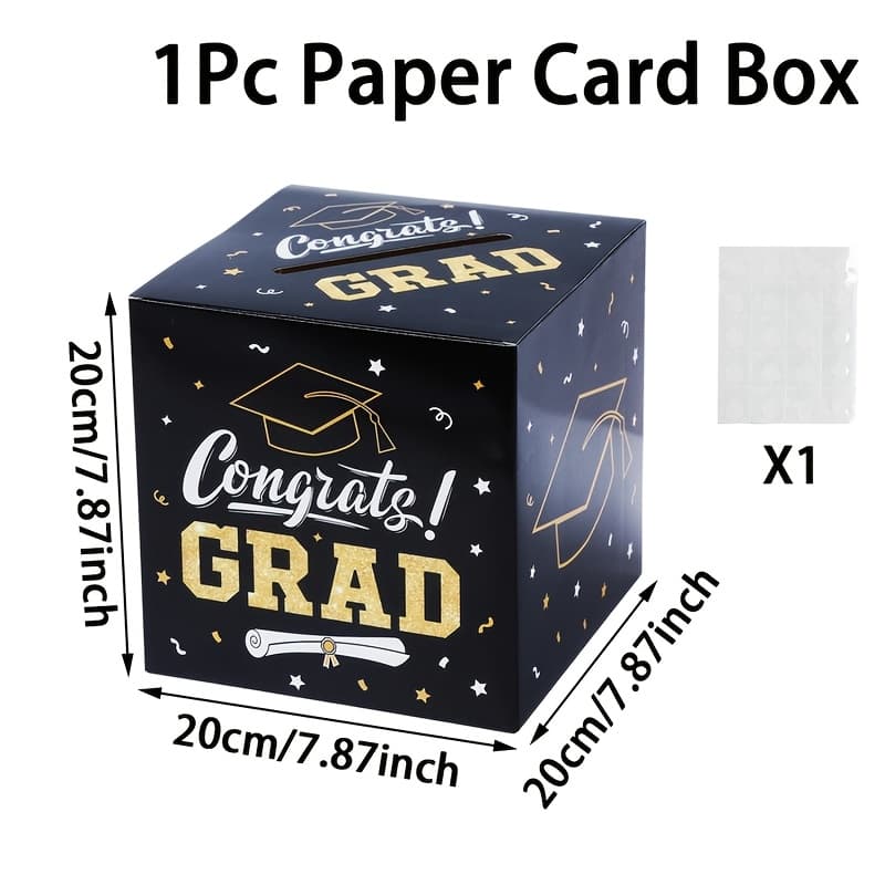 TEMU 1pc 1pcs 1pc 1pcs Graduation Box Suitable For Graduation Ceremony - Bachelor's Hat-shaped Paper For Parties, Decorations, Academic Events