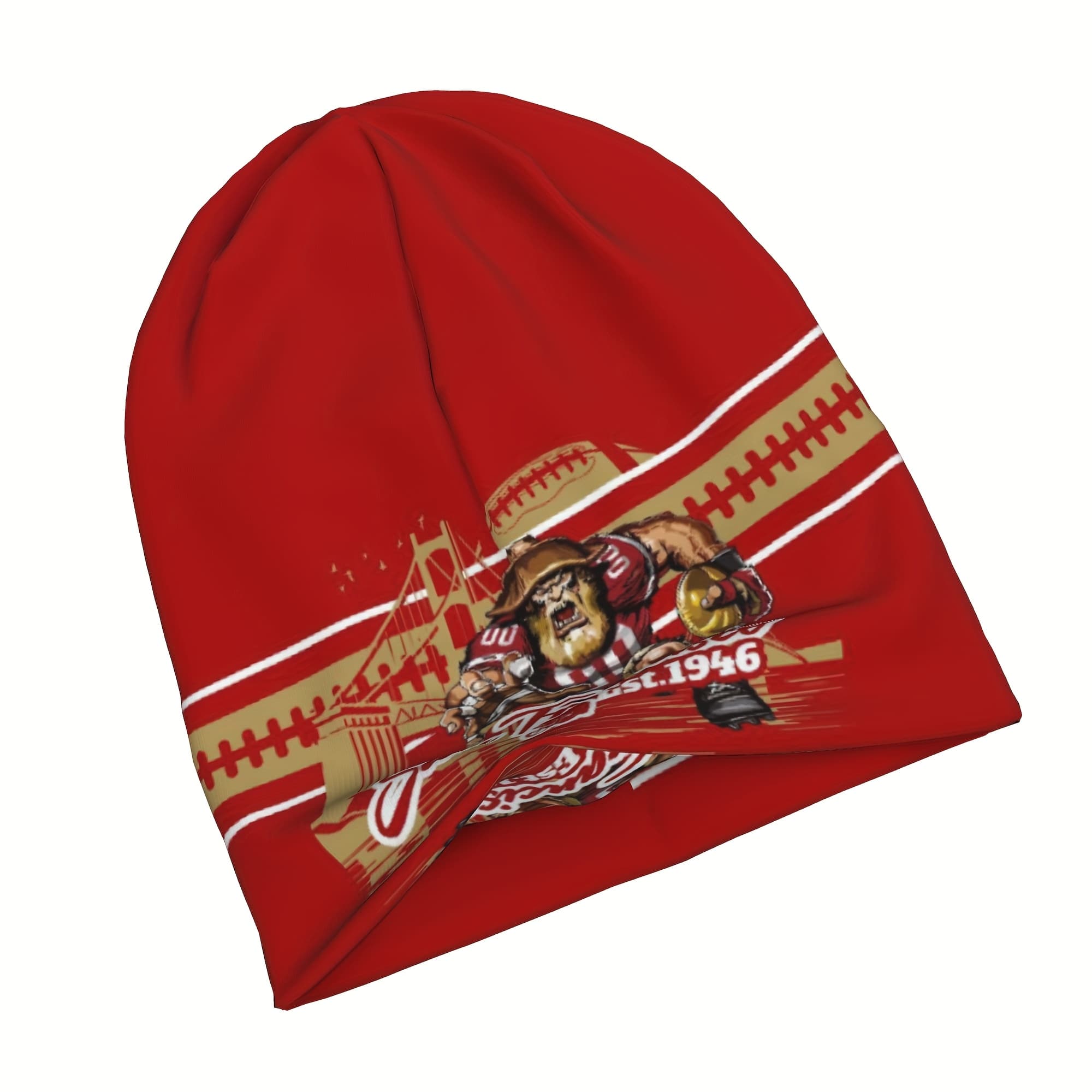 TEMU Perfect Gift For San Francisco Football Fan, Sport Style Warm Beanie For Men Women, The Cold Weather Essential