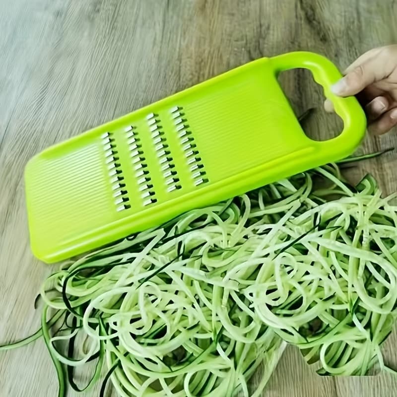 TEMU Multi-functional Vegetable Grater - Durable Plastic, Non-slip Handle, Stain-resistant & Easy To Clean, Kitchen Chopping Tool, Salad Prep Gadget, Household Kitchenware, Holiday Gift