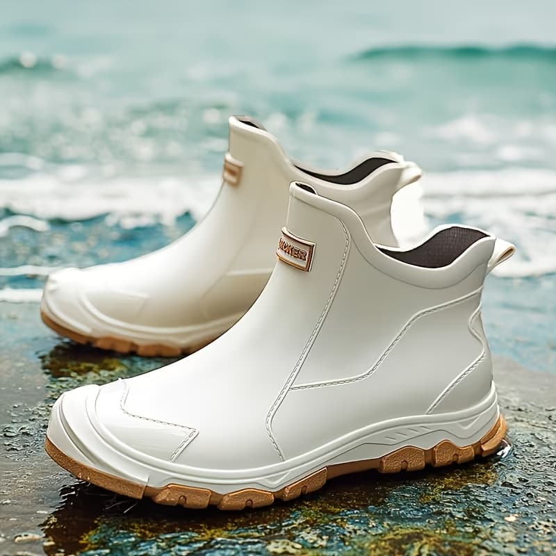 TEMU Women's Deck Boots High Quality Fishing Rain Boots, Non Slip Neoprene Boots High Traction Salt Water Ankle Boots For Outdoor Fishing, Boating, Sailing