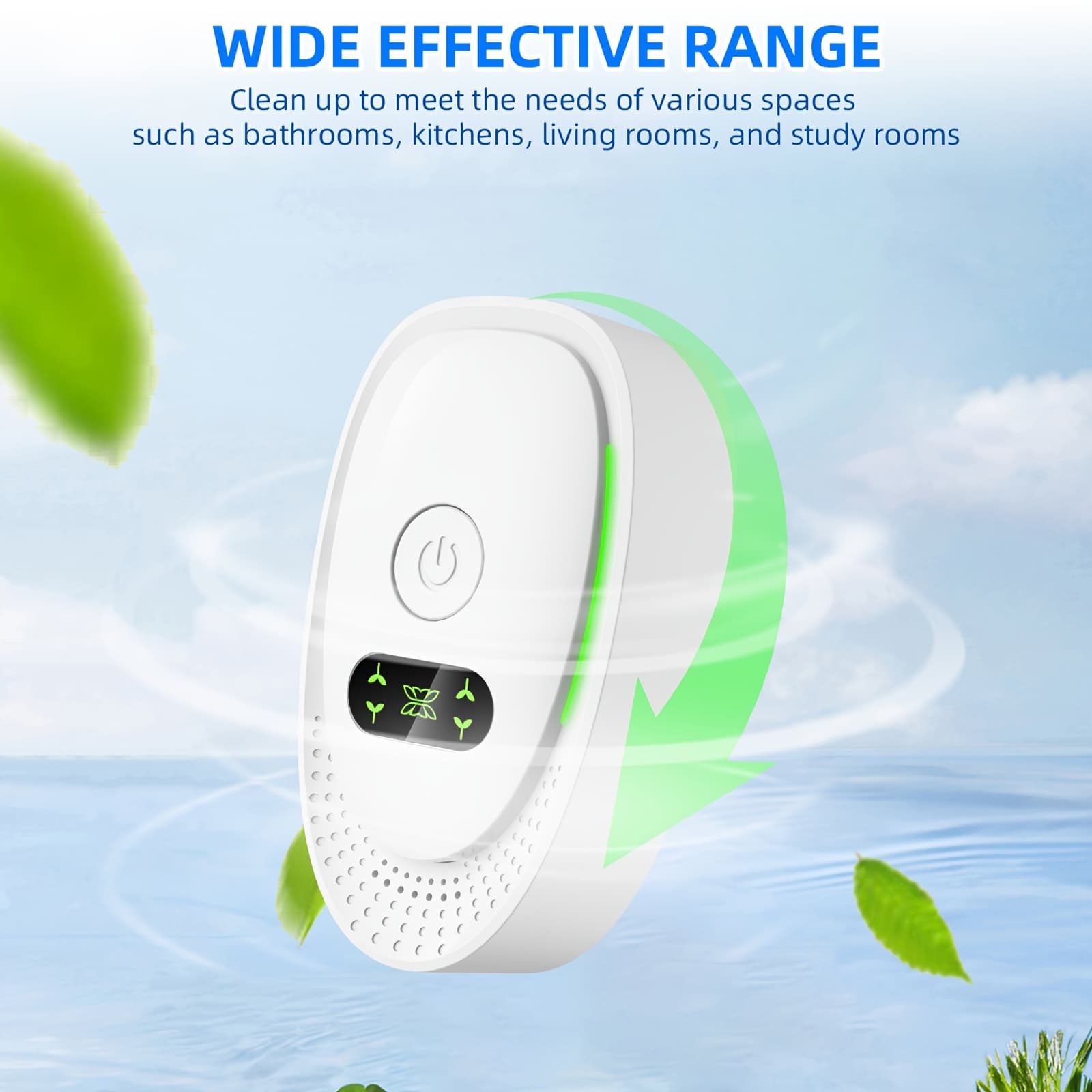 TEMU 2/4/8pcs Pack - Formaldehyde Smoke & Dust Eliminator, Portable Ozone Sanitizer For Home Bedroom, Low Power Air Cleaner