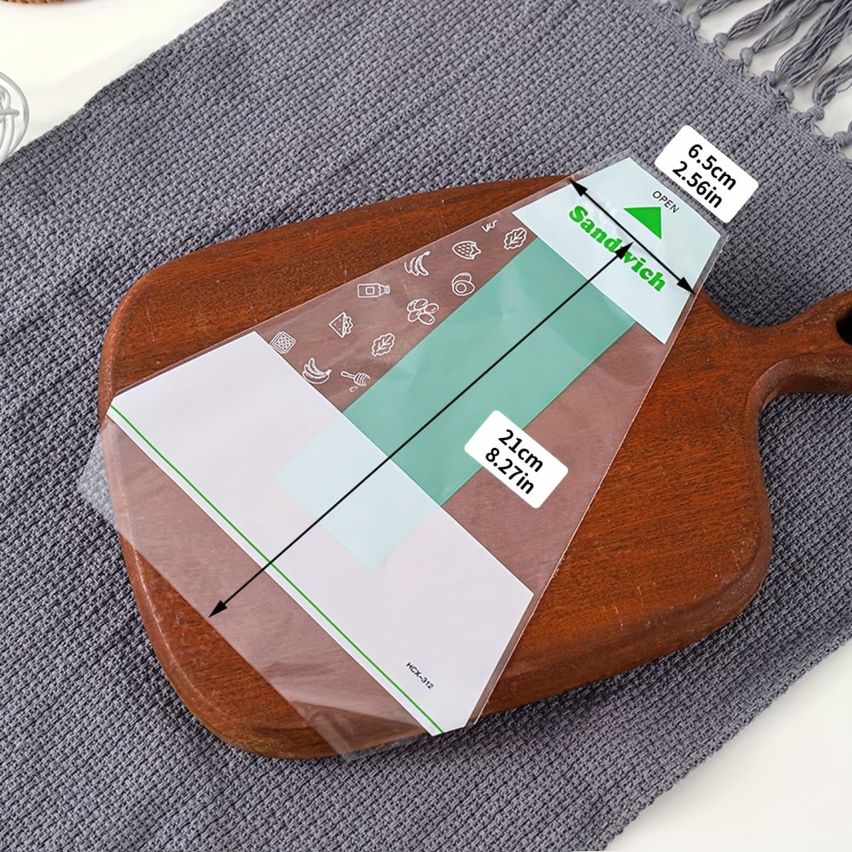 TEMU 99 Sandwich Packaging Bags / Transparent Triangular Bread Bags / Easy-tear Takeout Packaging For Sandwiches And Cakes