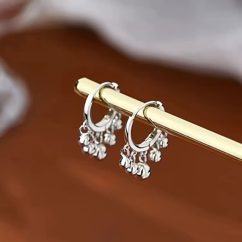 TEMU Elegant 925 Sterling Silver Hypoallergenic Hoop Earrings With Zirconia Stones For Women Engagements And Weddings