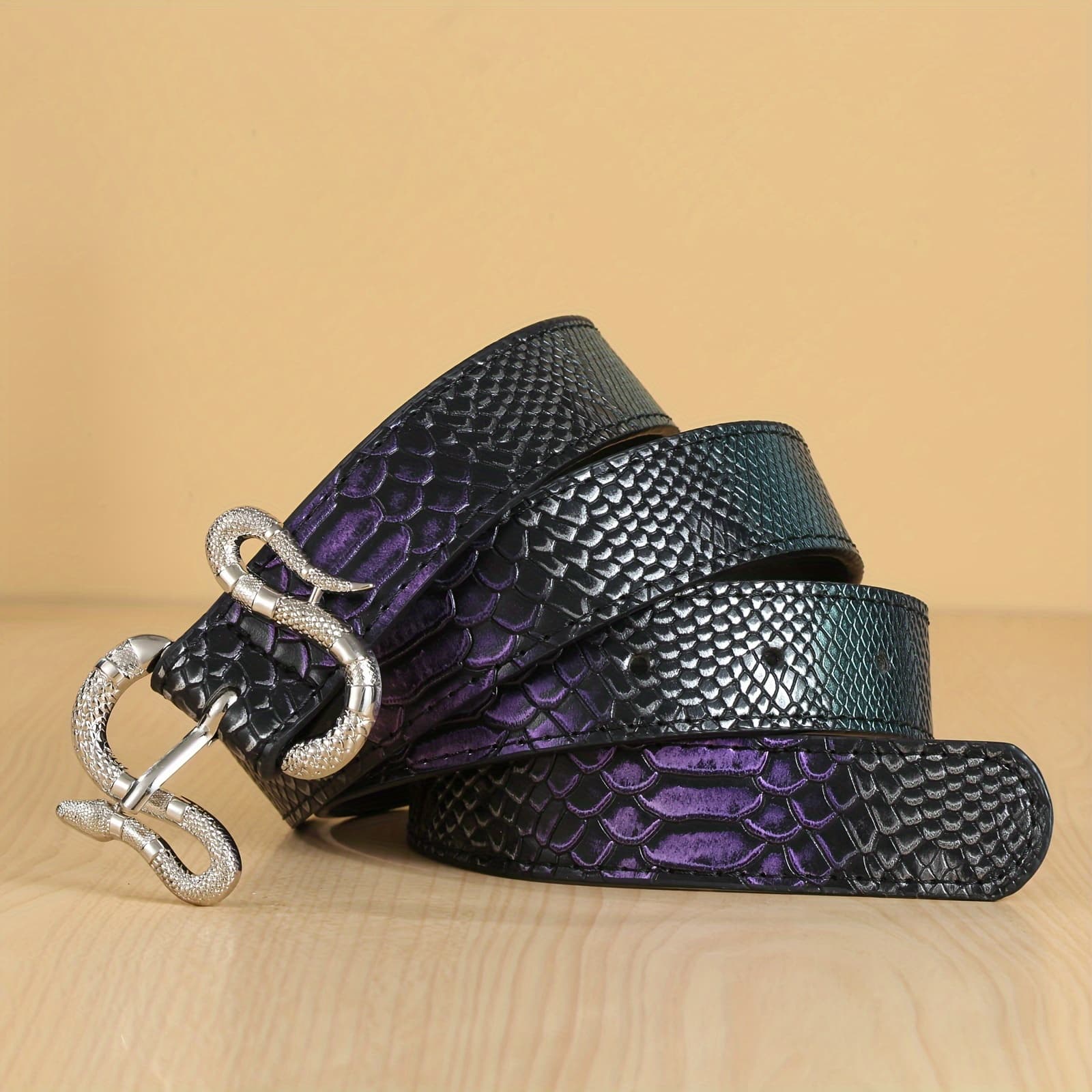 TEMU 1pc Decorative Personalized Alloy Snake-shaped Women's Belt For Jeans, Skirts, Casual Dresses, And Versatile Daily Wear