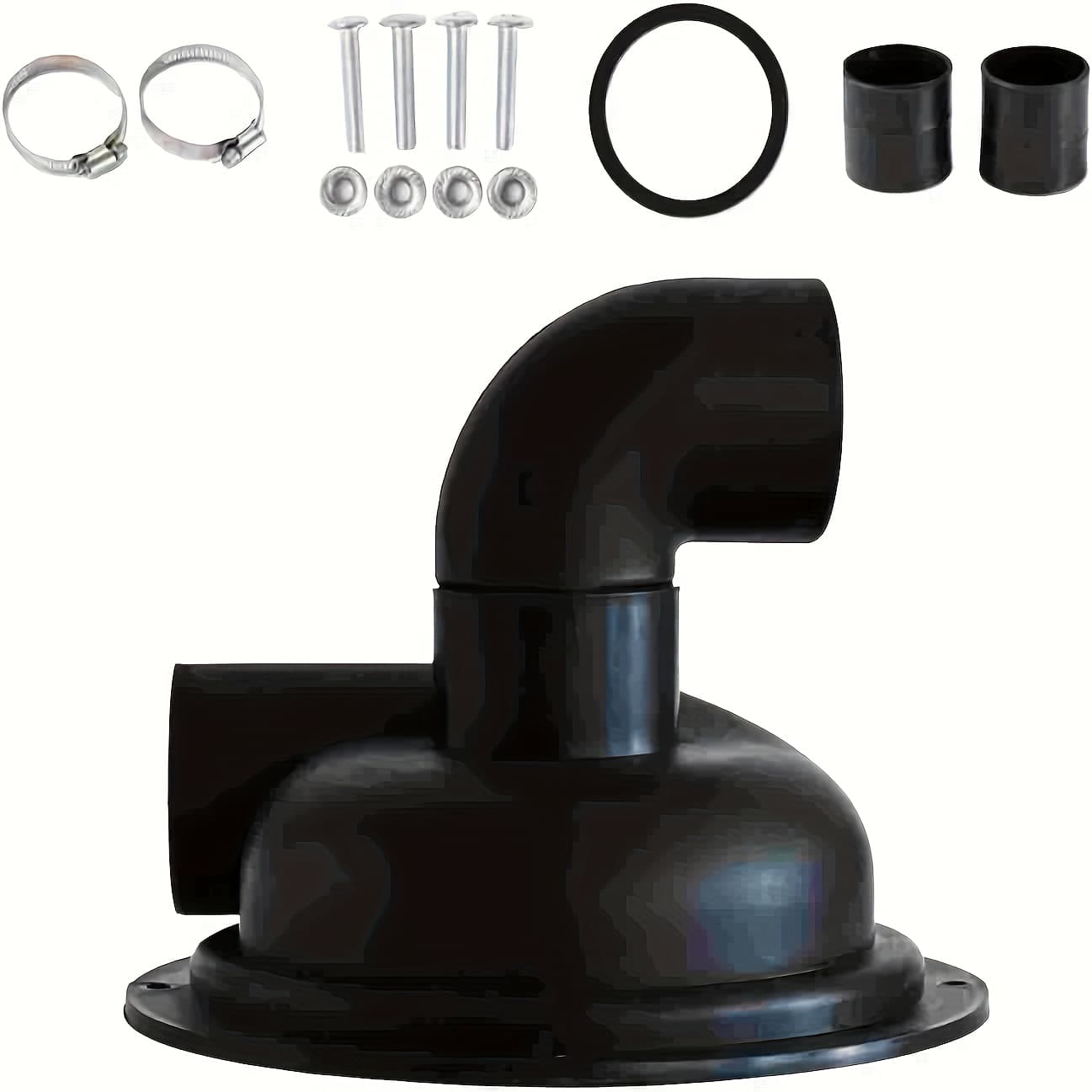 TEMU 1 Set Vacuum Dust Collector Cyclone Separator Cover With Elbow, Suitable For Woodworking And Home Improvement Use, Easy-to-use Sealed Bucket Diy Installation Cyclone Lid Dust Collector
