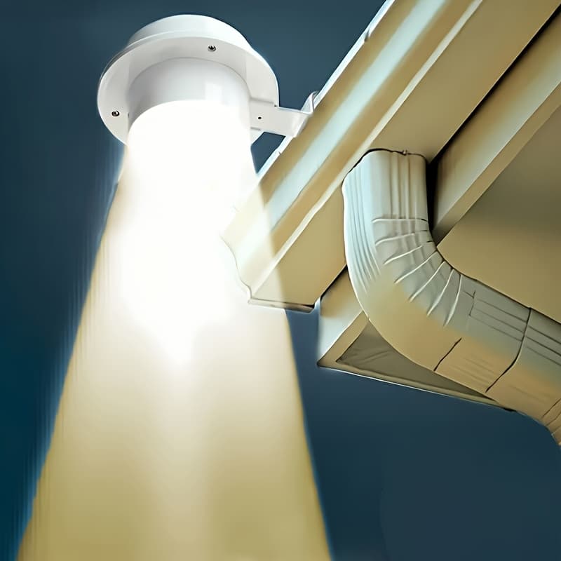 TEMU [outdoor Lighting] Led Solar Outdoor Gutter Lights, , No Drilling Required, , Suitable For Patio, Garden, Gutter, Outdoor Fence And Other Lighting Purposes, Holiday Gifts