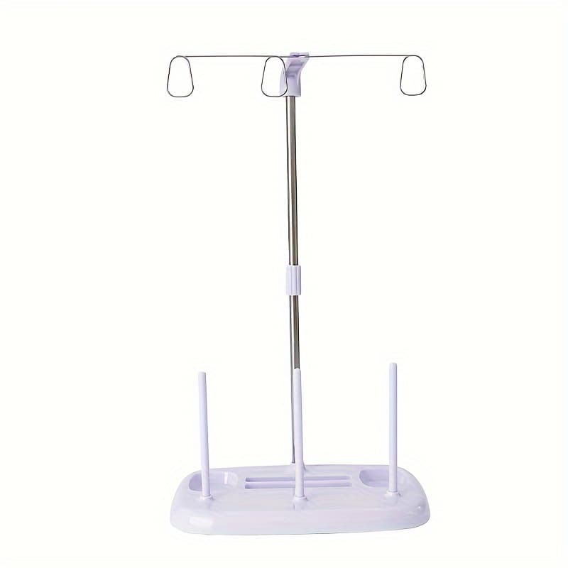 TEMU Purple/ Rack With Paper Manual Home Sewing Machine Thread Rack Upgraded Overlock Machine 3-spool Thread Rack Dual Thread Rack Sewing Machine Accessory