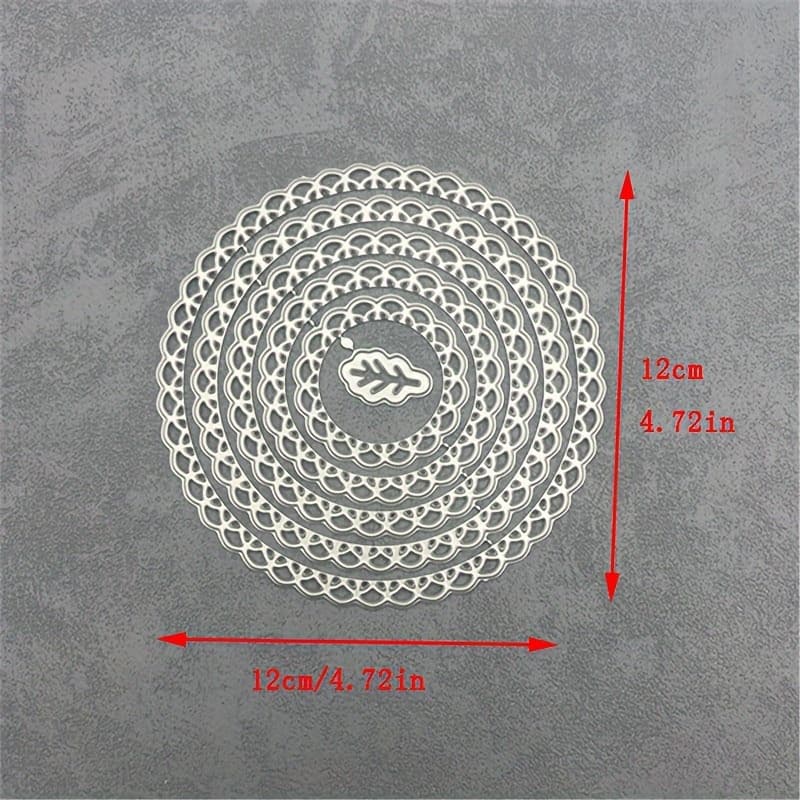 TEMU 6pcs/set Round Frame Card Mold Metal Cutting Mold Template Diy Decoration Embossing Handmade Template