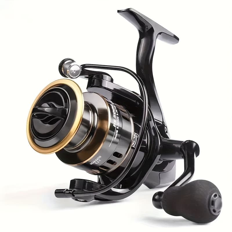 TEMU [ultralight Fishing Reel] Ultralight Aluminum Alloy Spinning Fishing Reel | 10kg Powerful & Alarm - 1 Pack, Black, For Saltwater And Freshwater Fishing